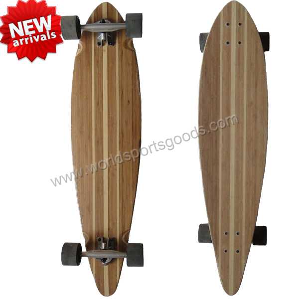4 wheels maple longboard, customized blank deck wholesale