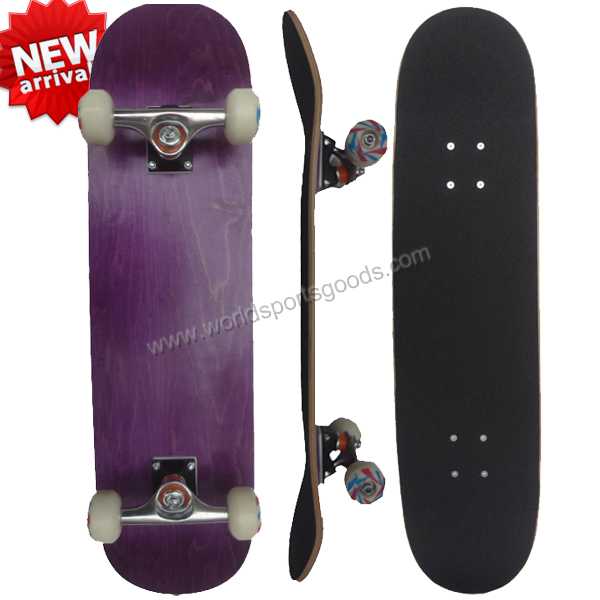 Wholesale 31 inch complete wooden longboard skate board with PU wheels